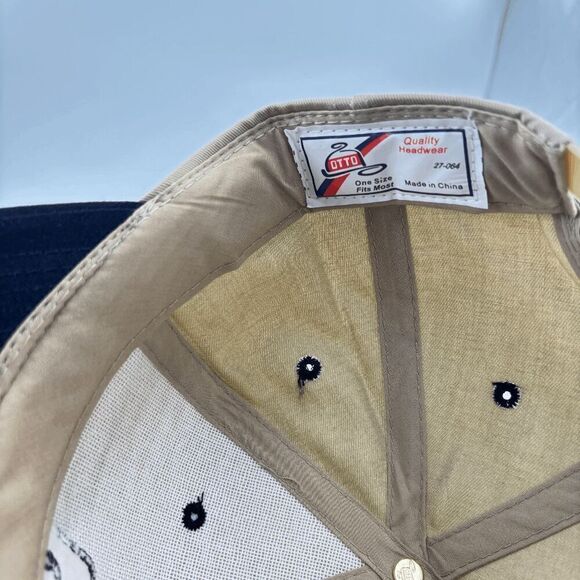 Pioneer NWOT Trucker Snapback Hat by Otto Taupe and Black Adjustable - Picture 7 of 8